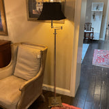 Swing Arm Floor Lamp w/Black Shade