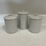 Set of 3 White Canisters