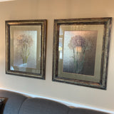 Pair of Large Floral Art
