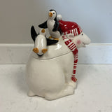 Harry and David Polar Bear and Penguins Cookie Jar