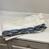 Custom Blue & Cream Pair of Panels