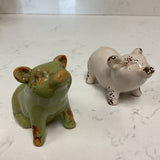 Set of 2 Ceramic Pigs
