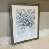 Blue and White Floral Picture