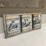 Love, Heart , Home Canvas