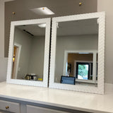 Pair of White Framed Mirrors