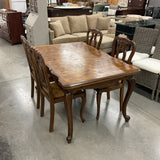 French Provincial Draw Leaf Dining Table with 2 Leaves