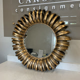 Gold Triple Loop Starburst Mirror