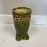 9.5" Pier 1 Green Ceramic Vase