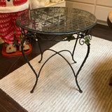 Glass Metal Grapevine Table