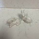 Pair of Mini Bunny Figurines