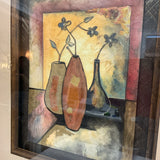 Pair of Mid-Century Modern Style Painting of Pottery by Marie-Frederique