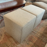 Pair of Custom Cube Ottomans