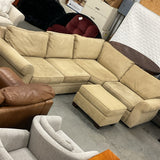 Pottery Barn Sectional and Ottoman with Performance Everdaysuede
