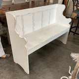 White Highback Bench