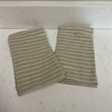 Pair of Tan Striped Napkins