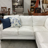 Comfort Design White Sectional Sofa with Pillows