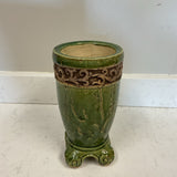 10" Pier 1 Green Ceramic Vase