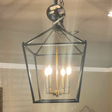 4 Light Black & Gold Chandelier
