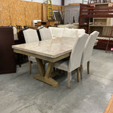 Stone Top Table with 4 Chairs