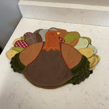 Set of 8 Pottery Barn Turkey Placemats