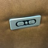 Elran Leather Power Reclining Sofa with Adjustable Headrest