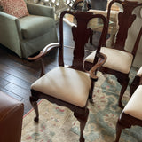 Set of 6 Statton Chairs with Leather White Seats "Old Towne Collection"
