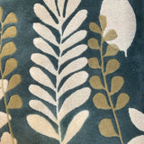 Sea Blue Leaf Rug by Footprints