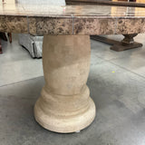 Outdoor Stone Top Pedestal Table