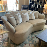Drexel Heritage Scalloped Back Sofa with Pillows