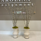 Pair of Vases with Arrangements