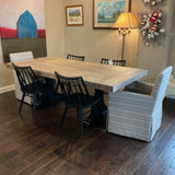 Sparrow & Sage Table with 4 Windsor Chairs and 2 Upholstered Arm Chairs