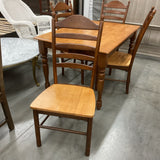 Dining Table with 4 Chairs and Butterfly Leaf