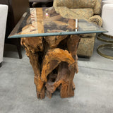 Furniture Classics Teak Root & Glass Console