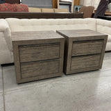 Pair of Restoration Hardware Rustic Reclaimed Nightstands