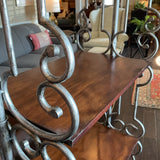 Scroll Metal & Wood Bakers Rack