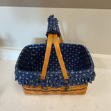 Longaberger Market Basket with Blue Liner