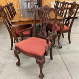 Thomasville Table, 8 Chairs, 2 Leaves and Table Pads
