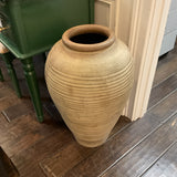 Large Ribbed Floor Vase