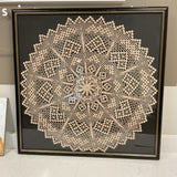 Large Black and White Doily Art