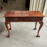 Two Drawer Ball and Claw Console Table
