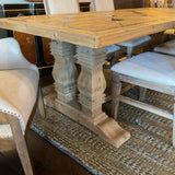 Inlay Table with 2 Arm Chairs and 4 Side Chairs