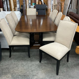 Bernhardt Dining Table with 2 Leaves and 8 Chairs