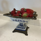 Blue & White Bombay Bowl W/ Fruits