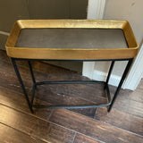 Currey and Company Brass End Table