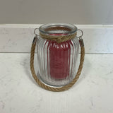 Glass Jar w/Rope Handle