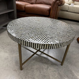 Black & White Inlay Cocktail Table