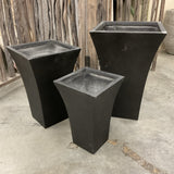 Set of 3  Black Planter (AS IS)