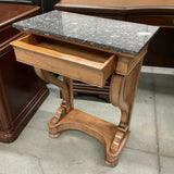 Antique French Marble Top Walnut Console