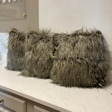 Set of 3 Faux Fur Pillows