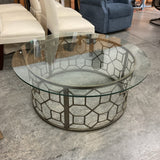 Round Glass Cocktail Table